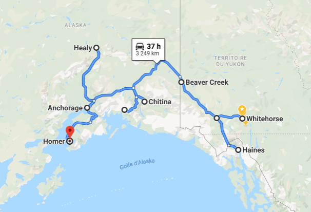 Itinéraire Alaska