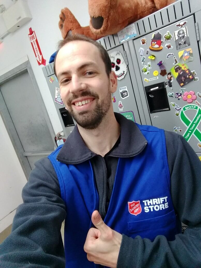 En tenue de travail