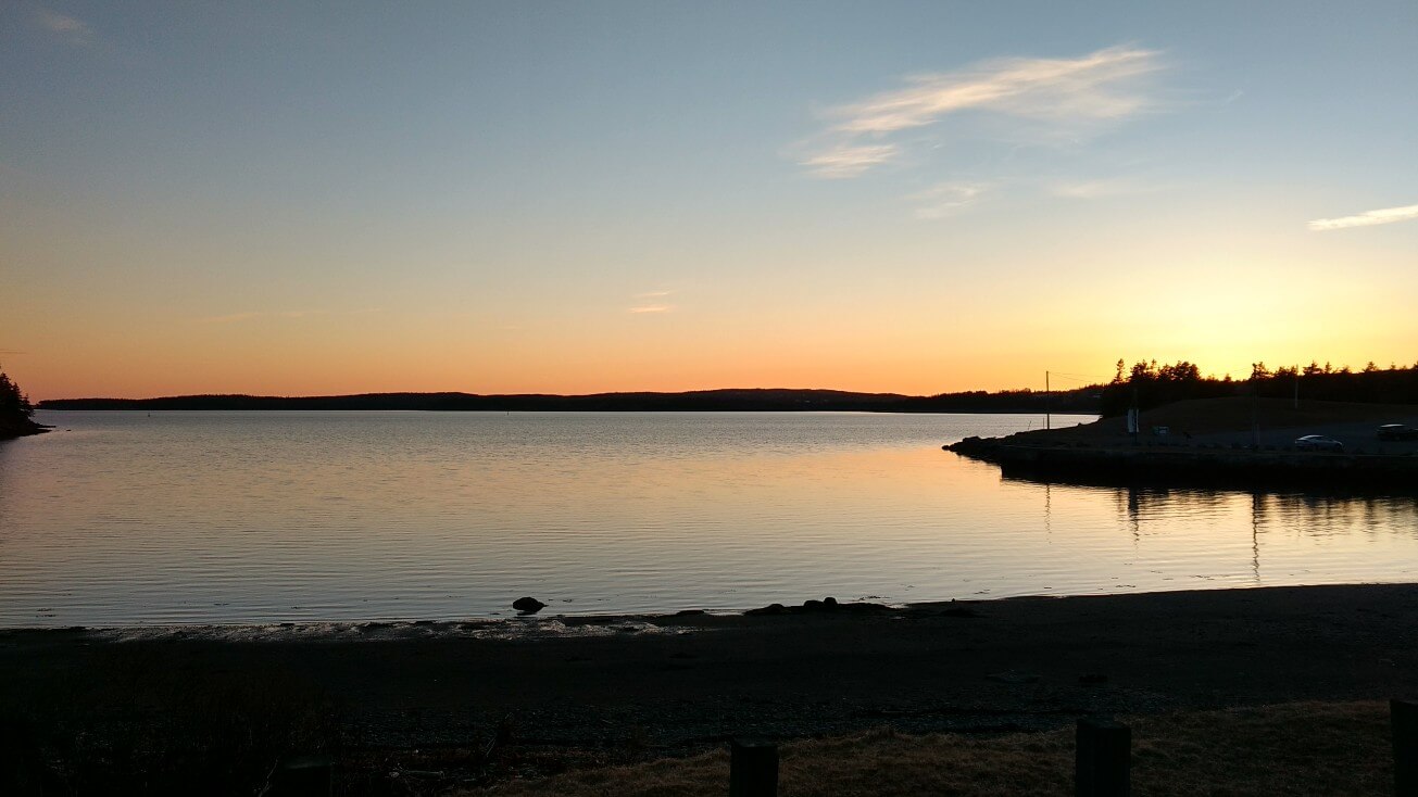 Couché de soleil à Battery Provincial Park