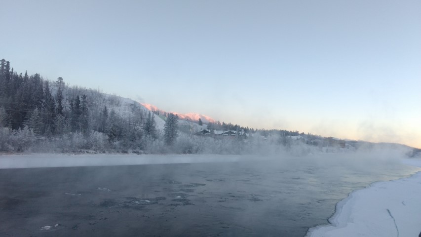 La Yukon River par -35°C