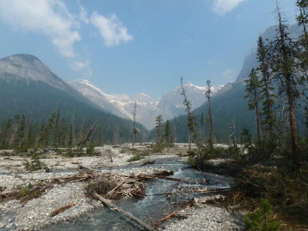 Chemin vers Takakkaw Falls