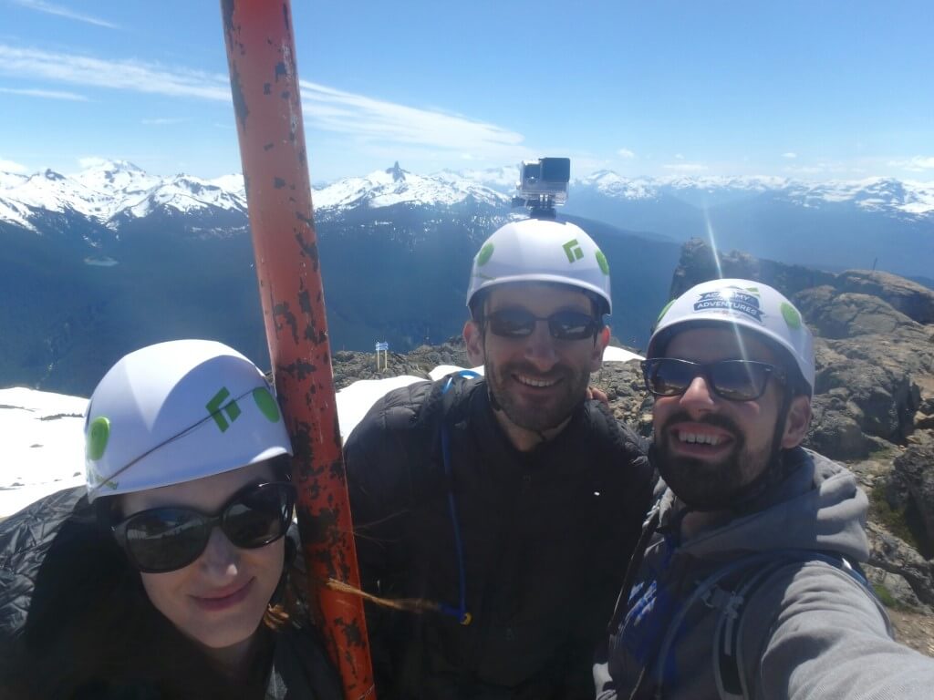 Au Sommet de la via Ferrata à Whistler