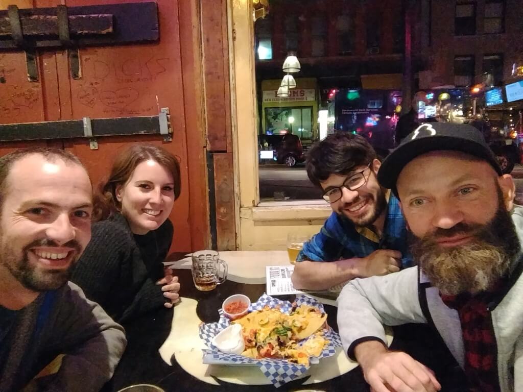 François, Adam, Jo, et moi
