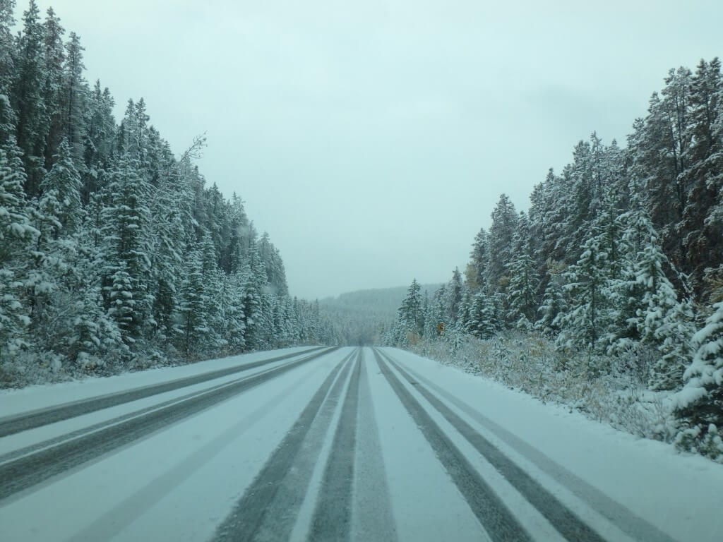 La route enneigée