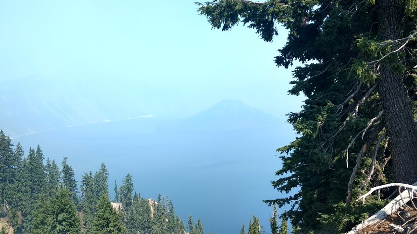 Crater Lake sous la fumée 😦