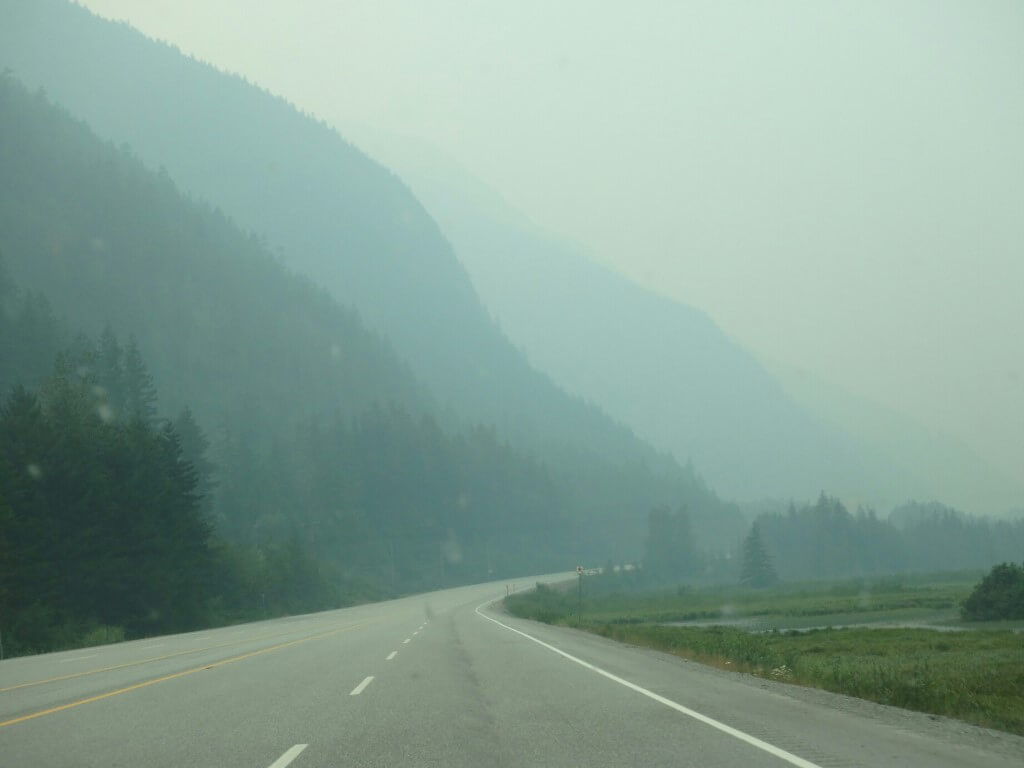 Retour vers Vancouver dans la fumée