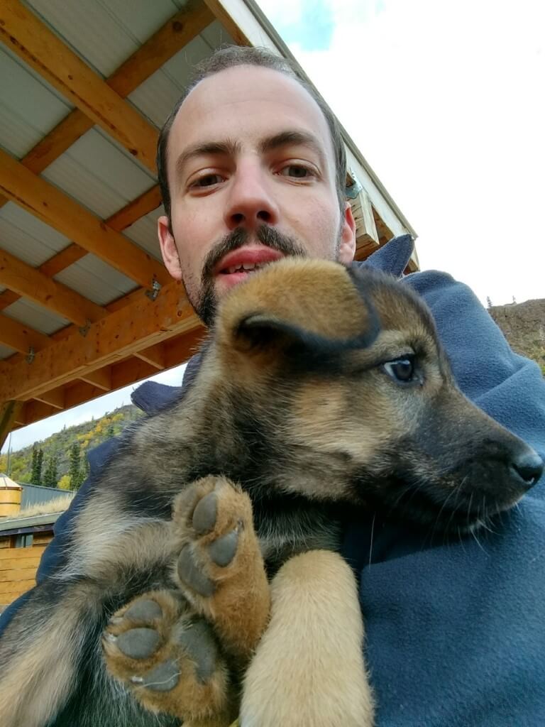 Avec un chiot