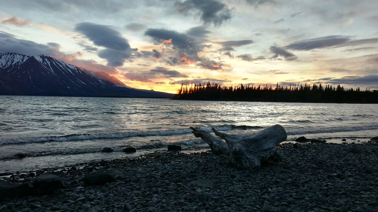 Coucher de soleil sur Kathleen Lake